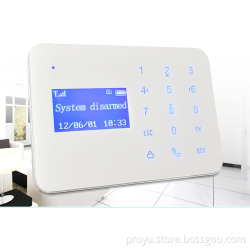 2016 cheap price touch LCD screen wireless home GSM alarm system PY-TGSM11